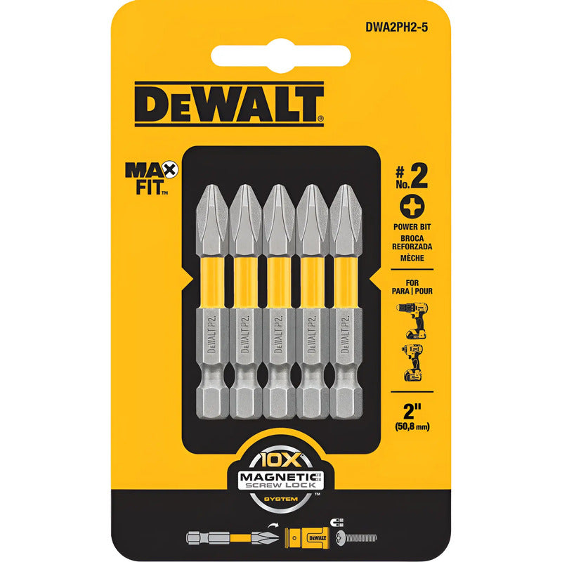 Puntas Phillips 2'' N°2 Maxfit Dwaf2ph2-5h Dewalt