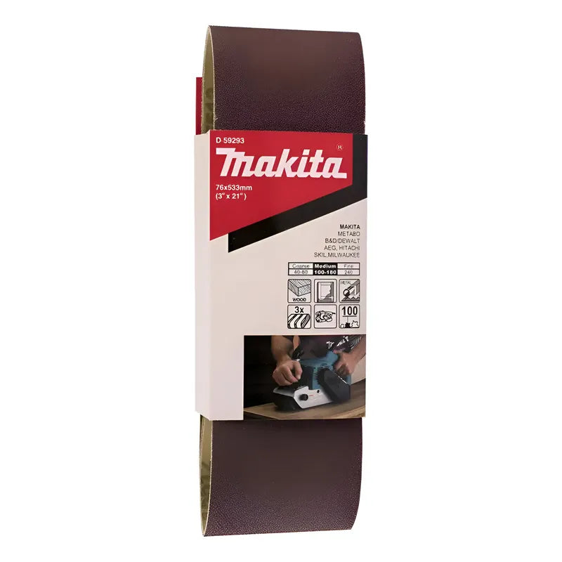 Lija De Banda 3 X 21 Pulgadas Grano 100 Makita D-59293 100