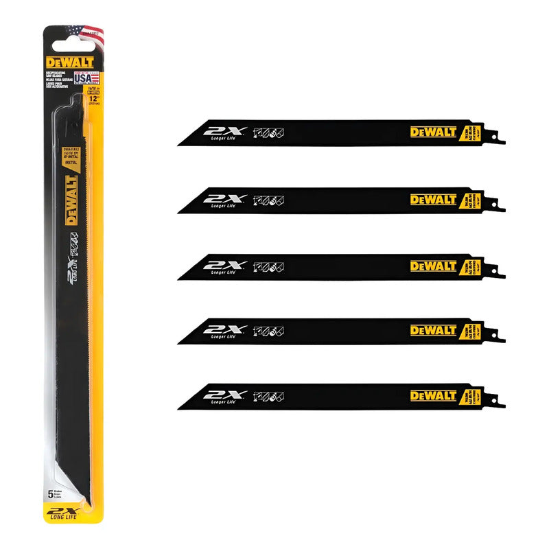 Set 5 Hojas De Sierra Sable 12' Bimetal - Dewalt Dwa41812