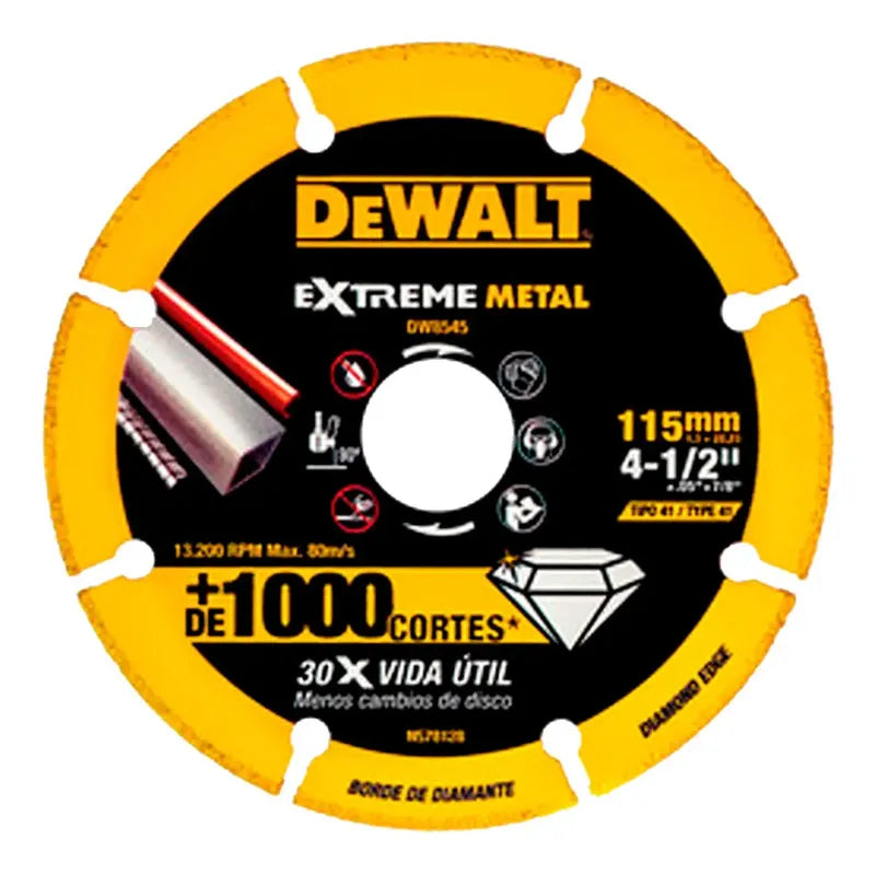 Disco De Corte Diamantado Dewalt 4.1/2 Dw8545 Extreme Metal