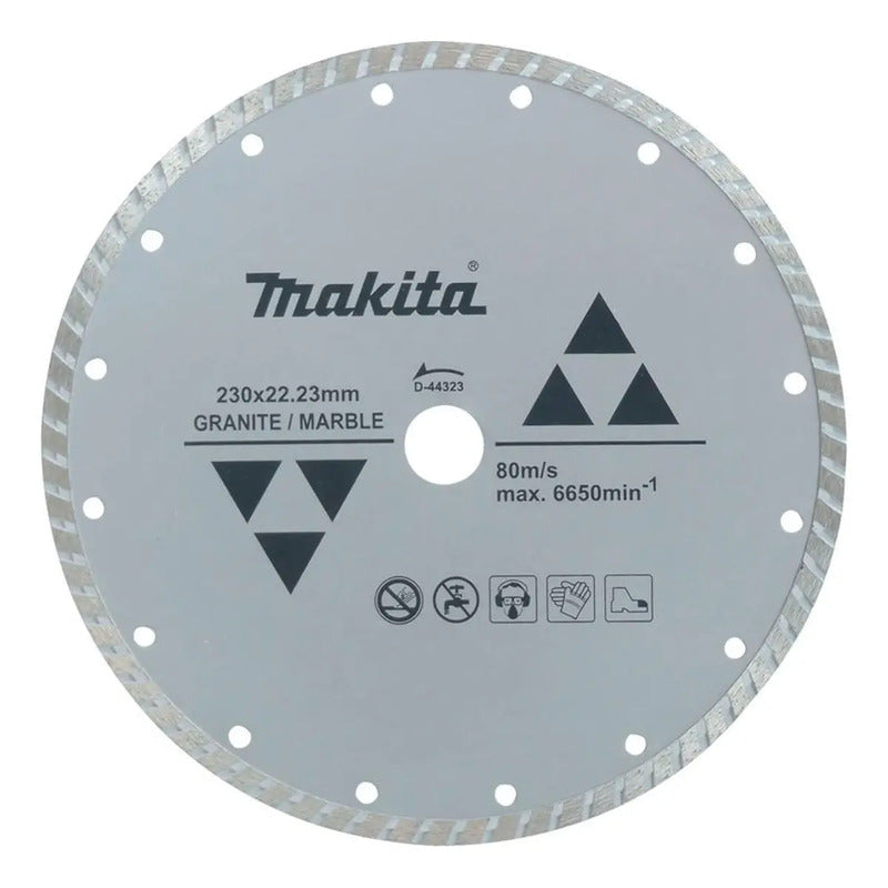 Disco Diamantado Turbo 9'' P/mármol Y Granito Makita D-44323 Gris