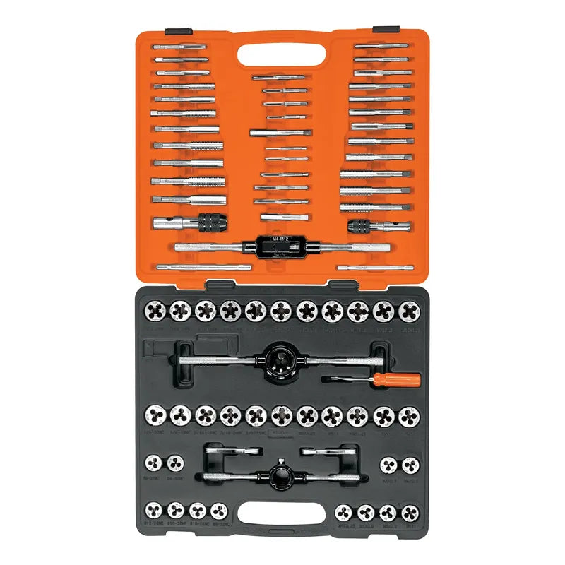 Juego De Machuelos Y Tarrajas, 76 Piezas Truper 12443 Naranja