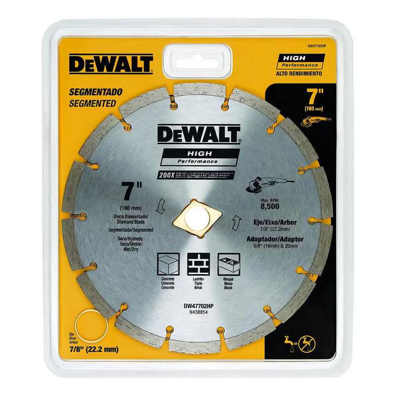Disco Diamantado Segmentado 7'' Dewalt Dw47702hp