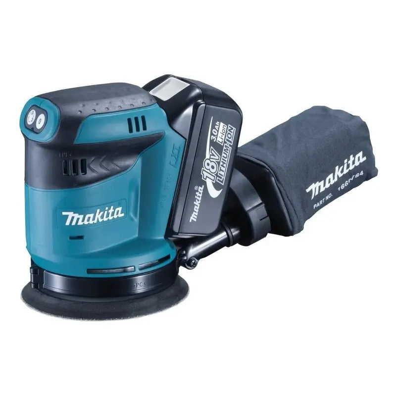 Lijadora Roto-orbital 18v 125mm C/batería Makita Dbo180rfe Turquesa