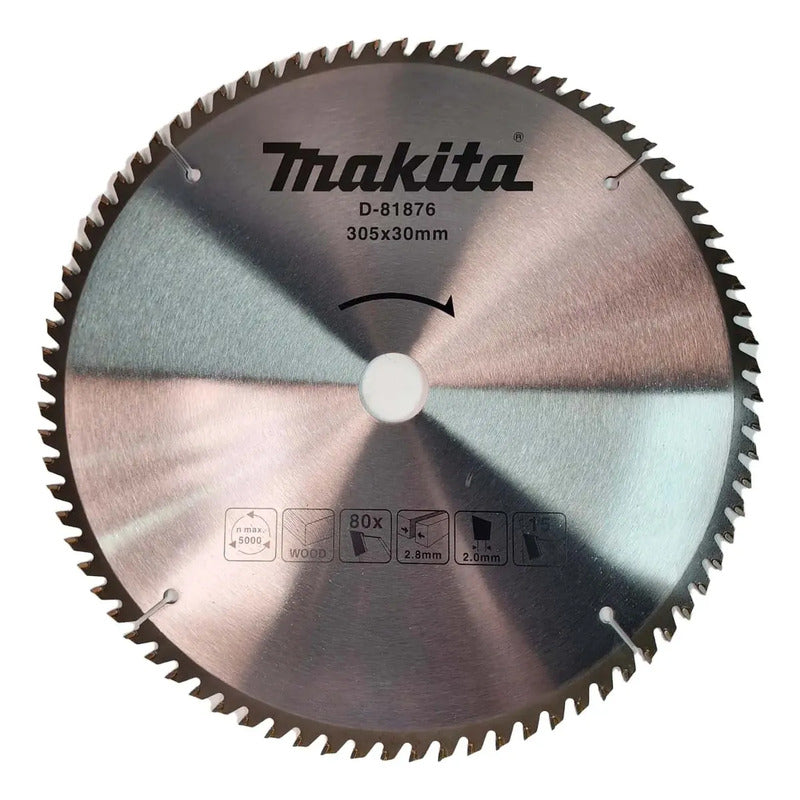 Disco De Sierra 12''x2,8x30mm 80 Dientes - Makita Plateado Plateado