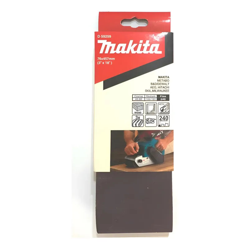 Lija De Banda 3 X 18 Pulgadas Grano 240 Makita D-59259 240