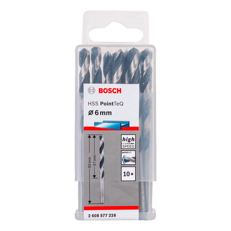 Set 10 Brocas Bosch Metal Pointteq 6.0mm Pack