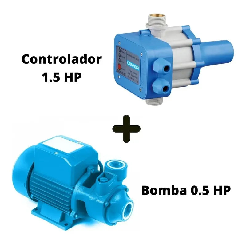 Bomba Agua Periferica 0.5 Hp + Controlador 1.5 Hp - Connor  Celeste