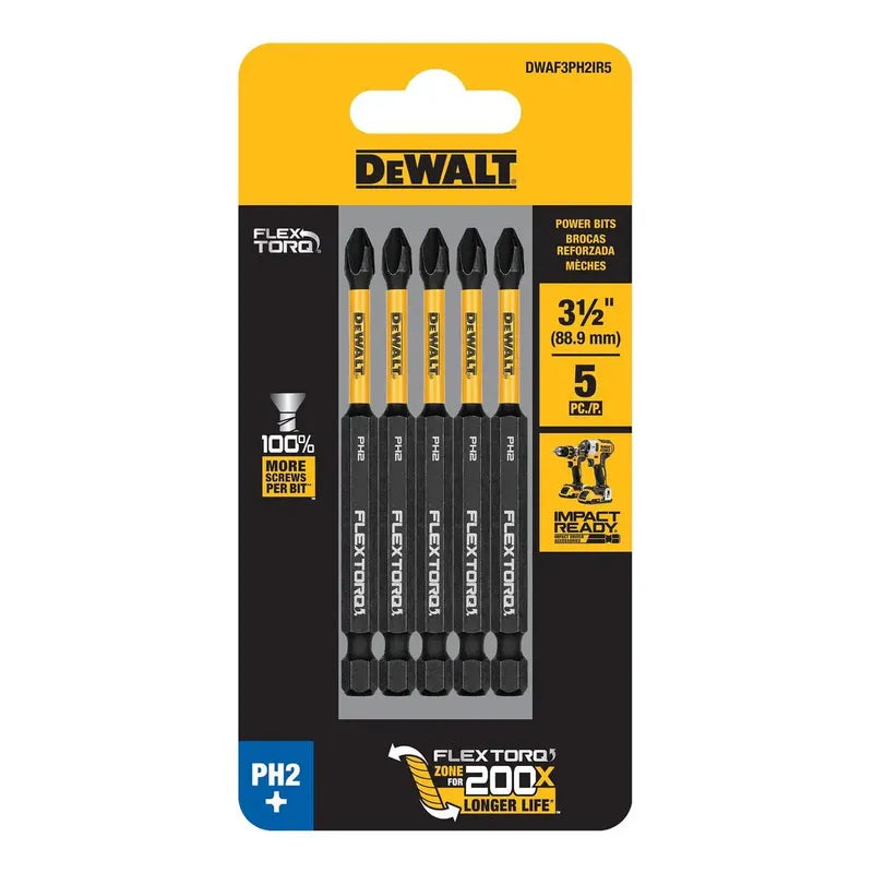 Puntas De Impacto Dewalt Flextorq Ph2 X 3.1/2 Dwaf3ph2ir5