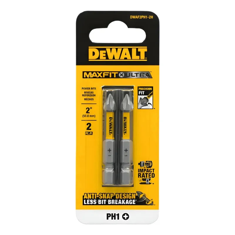 Set 2 Puntas Phillips 2'' N°1 Maxfit Dewalt Dwaf2ph1-2h