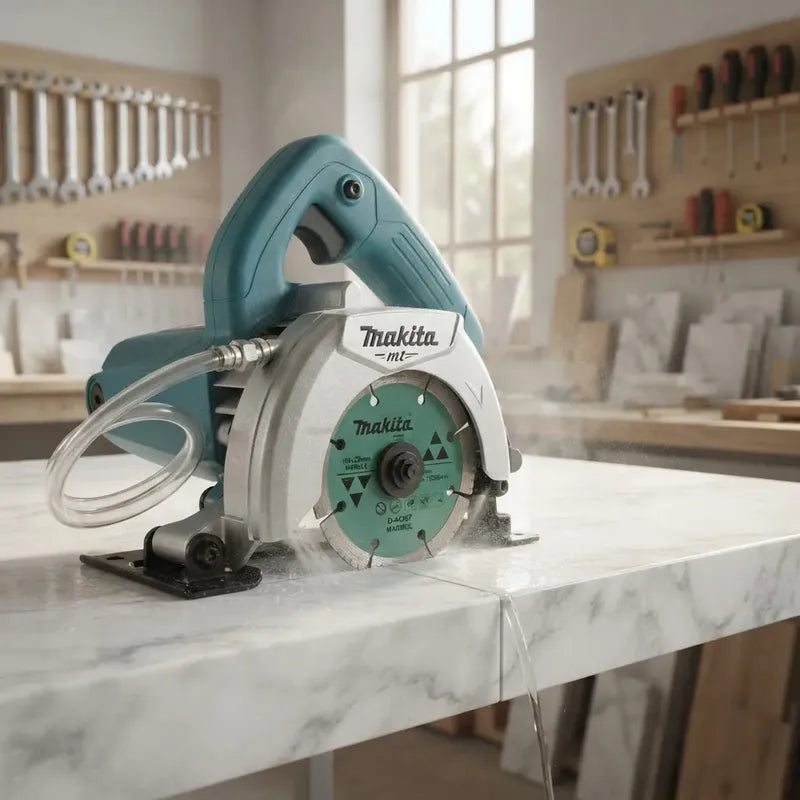 Sierra Mármol Húmedo Seco 110mm Makita M0400bc + Disco Azul Petróleo 60 Hz
