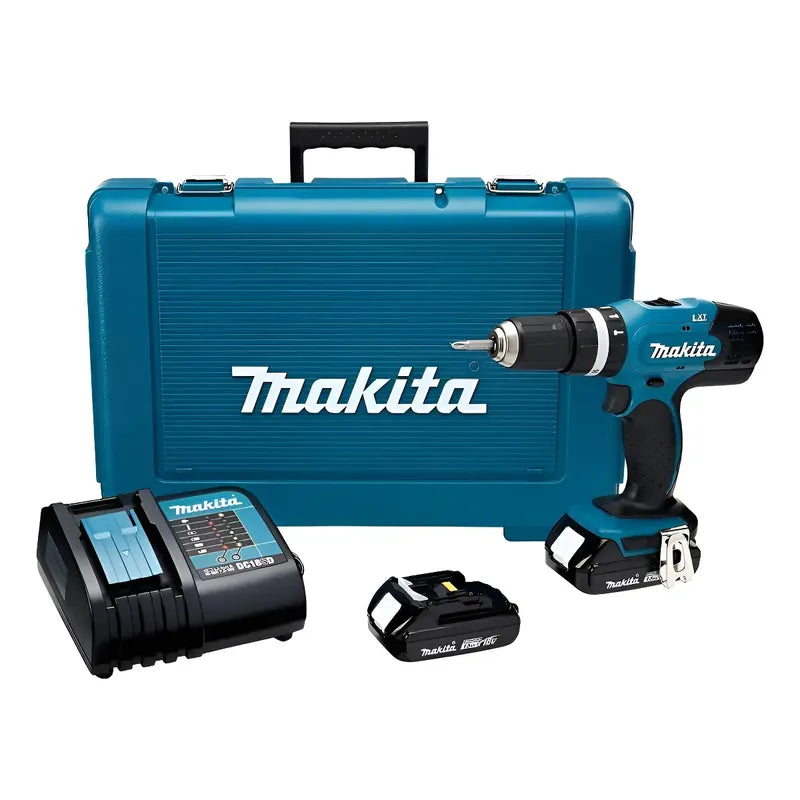 Taladro Percutor Atornillador 13mm 18v Makita Dhp453sye Turquesa