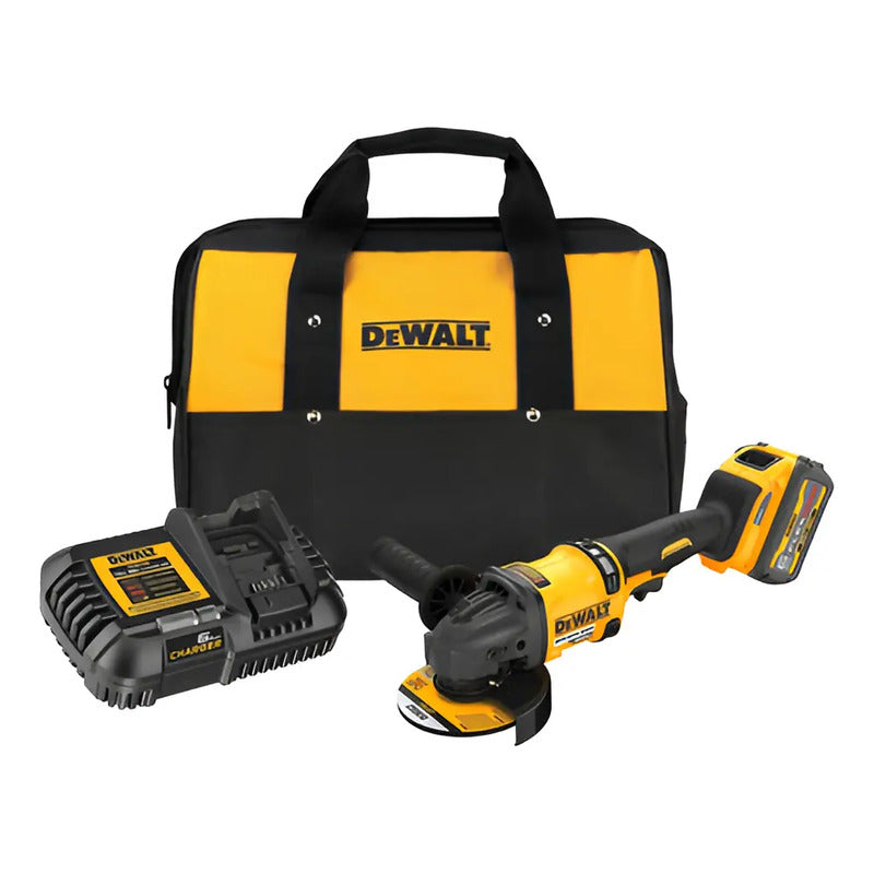 Kit Esmeril Angular Inalamb. 4-1/2 60v Dewalt Dcg418t1-b2 Amarillo