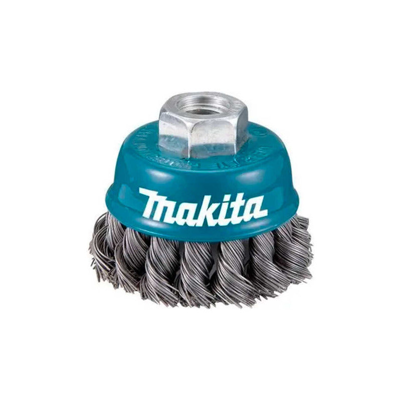 Cepillo De Acero Tipo Copa Trenzada 75 X M 14 D-24131- Makita Color Blue Azul