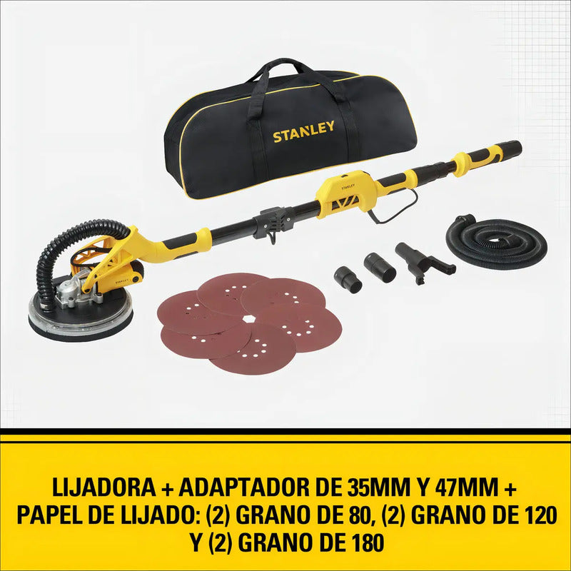 Lijadora De Pared Y Techo 750w Stanley Sw75-b2c Color Amarillo 60 Hz