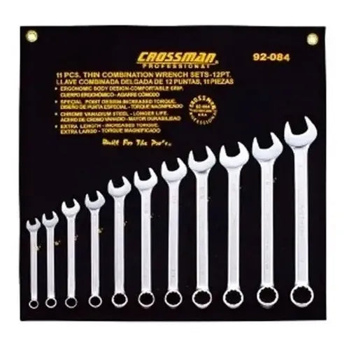 Llave Punta Corona Crossman Delgada 3/8  - 1   11 Pcs 