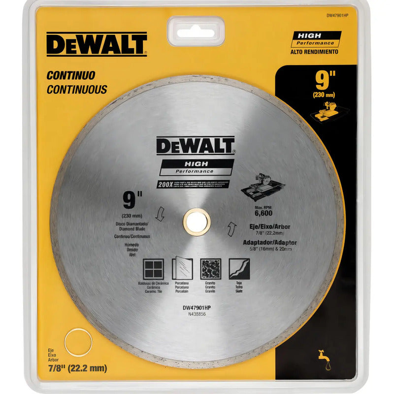 Disco Diamantado Continuo 9'' Dewalt Dw47901hp