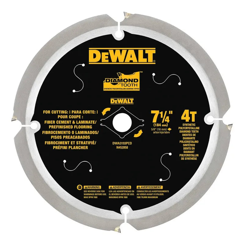 Disco Sierra Corte Fibrocemento 7-1/4'' Dewalt Dwa3193pcd