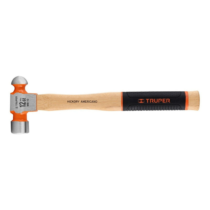 Martillo Bola 12oz Pulido Mango Madera C/grip - Truper