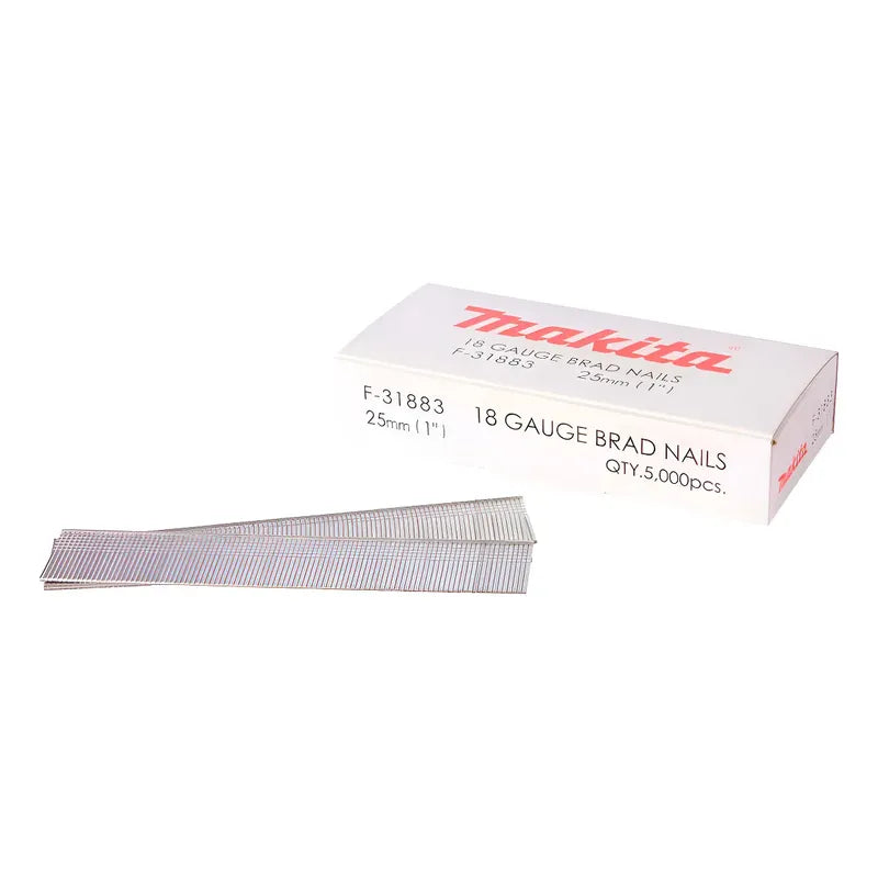 Clavos Puntas 25mm Calibre 18ga / 5.000 Pzas Makita F-31883 2.5 Cm