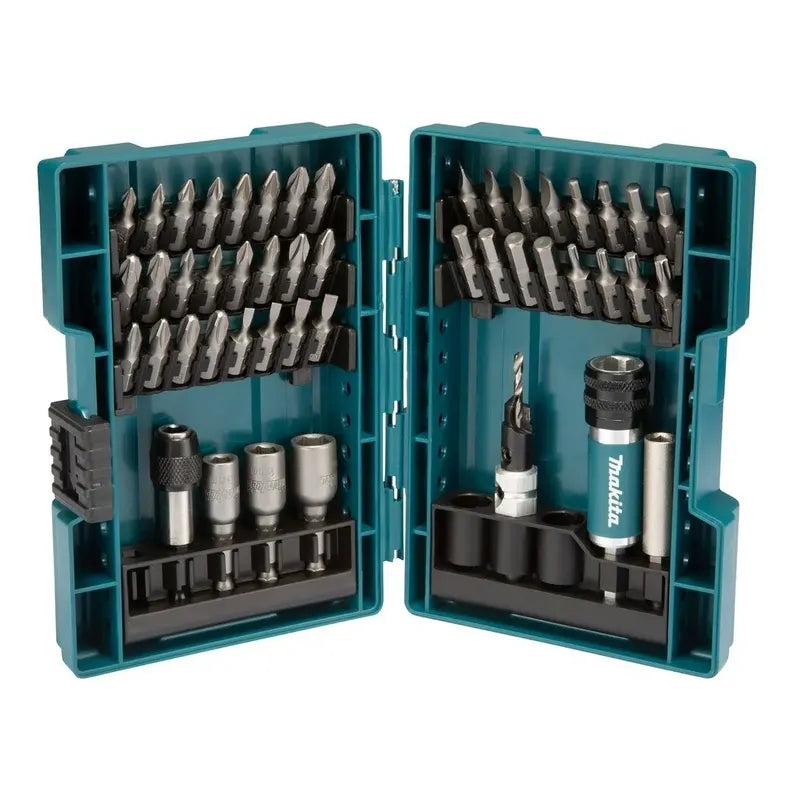 Juego De Puntas, Vasos Y Mandril Guia 47 Pzs. Makita D-73461