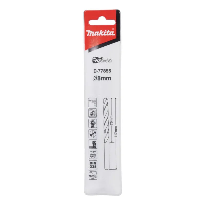 Broca Hss-gs P/metal 8.0x117mm Makita D-77855