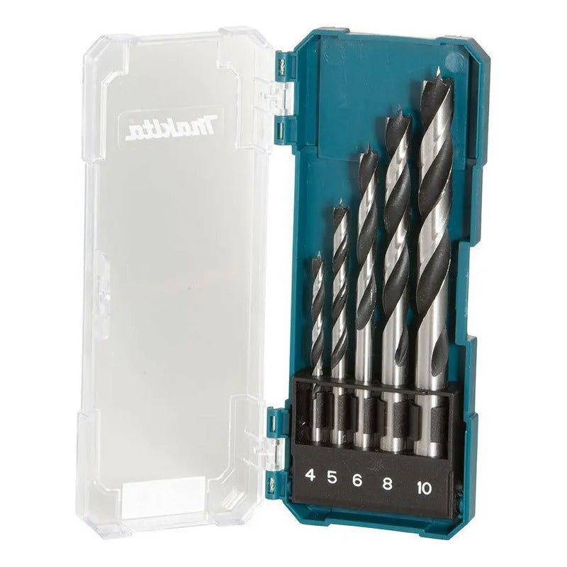 Set 5 Brocas Madera Hss 4,5,6,8 Y 10mm D-72861 Makita