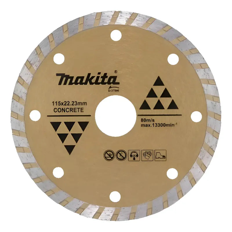 Disco Diamantado Turbo P/concreto 4 1/2'' Makita D-37596 Dorado Oscuro