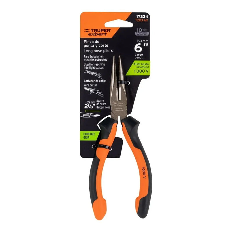 Pinza De Punta Y Corte Electricista 6 PuLG. 1000v - Truper