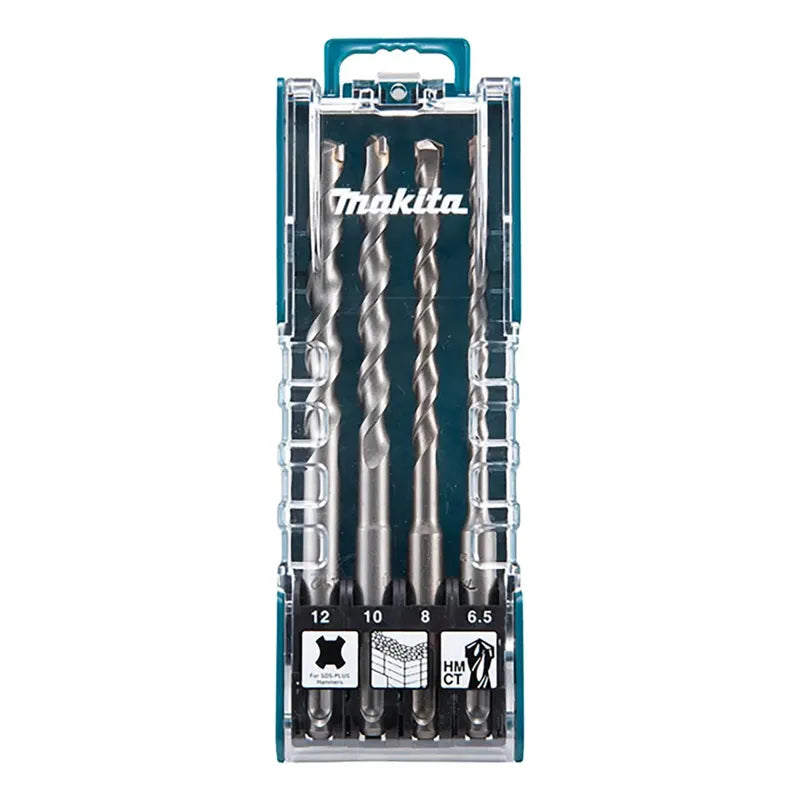 Set 4 Brocas Sds Plus Makita D-74728 - 6-8-10-12x160mm