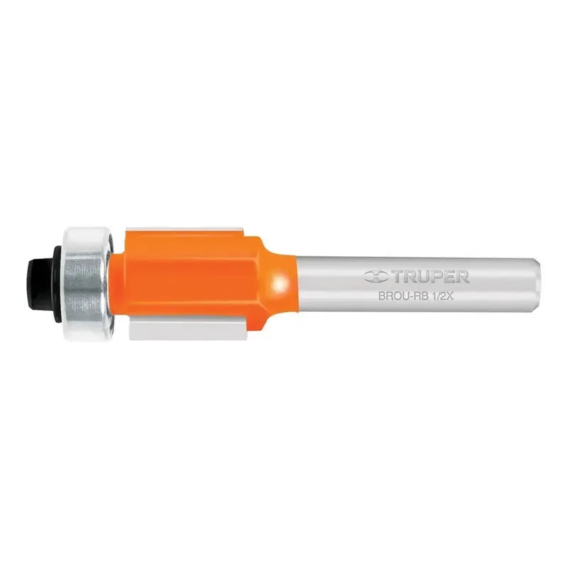 Broca Para Router, Corte Recto, 1/2  Con Balero, Truper