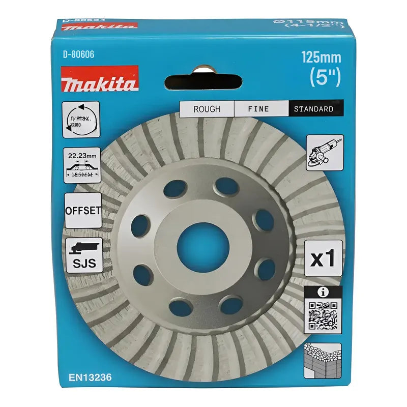 Copa Diamantada Para Concreto 125mm. X 22,23mm. Dob.segm.