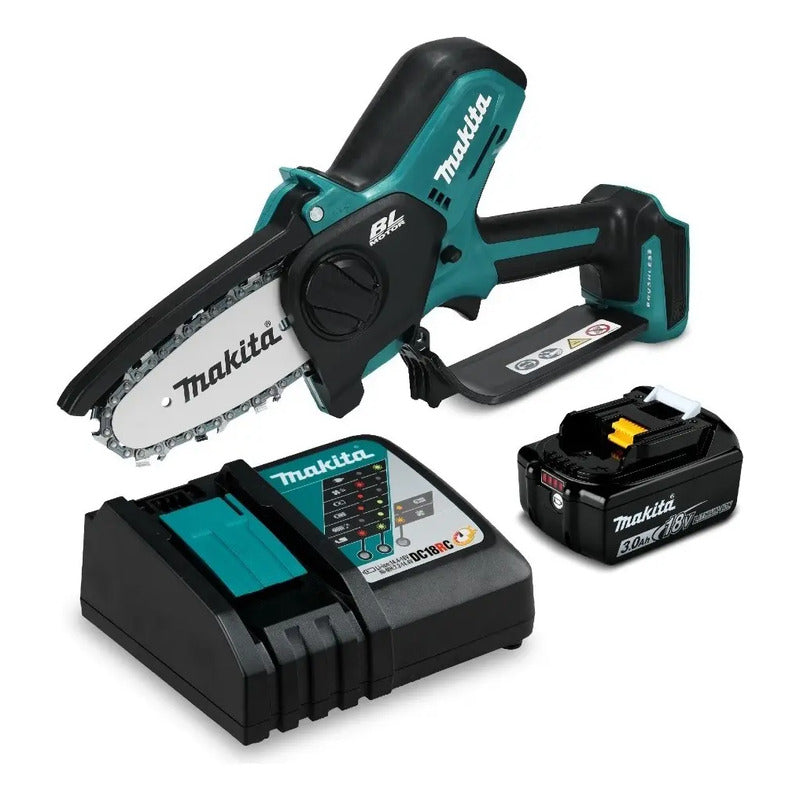 Motosierra De Mano 4' 18v Con Batería Makita Duc101sf Turquesa