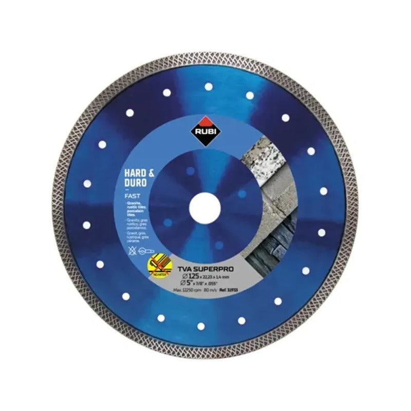 Disco Rubi Para Corte Material Duro Granito 31933 125mm Azul