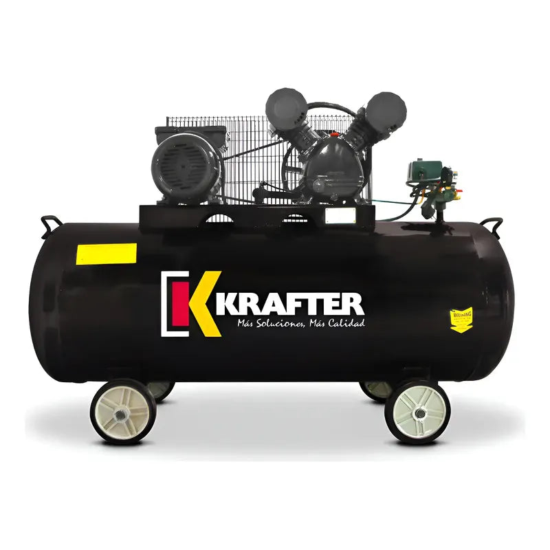 Compresor 200 Litros 220v 3hp - Ack 200 3,0 Hp Krafter Negro 50 Hz Monofásica
