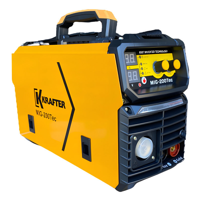 Soldadora Mig/tig/mma Inverter 200 Amp 200tec - Krafter Amarillo/negro