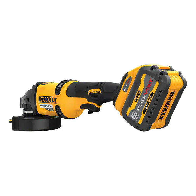 Kit Esmeril Angular Inalamb. 4-1/2 60v Dewalt Dcg418t1-b2 Amarillo