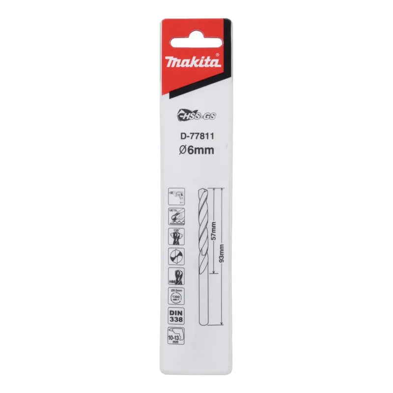 Broca Hss-gs P/metal 6.0x93mm Makita D-77811