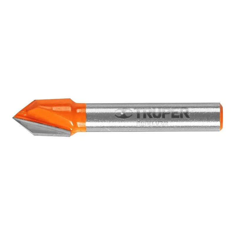 Fresa Para Router, Corte En  V , 3/8 , Truper