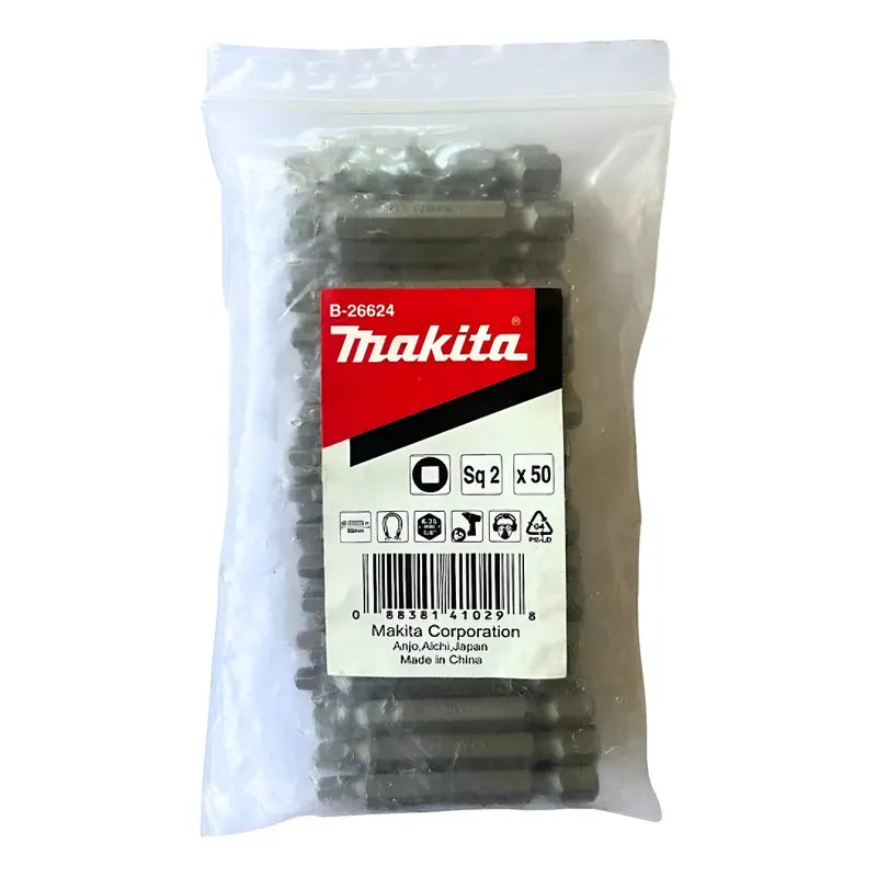 Set Puntas Atornillar Sq 2 50 Piezas Makita B-26624