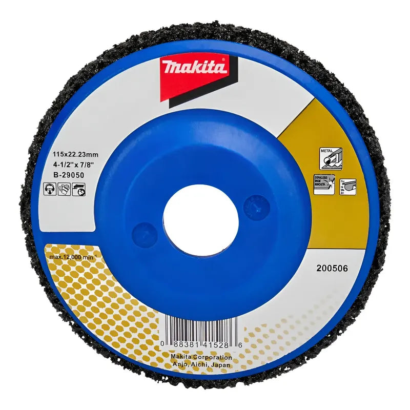 Disco Limpiador Nylon Negro 115mm Makita B-29050 Negro