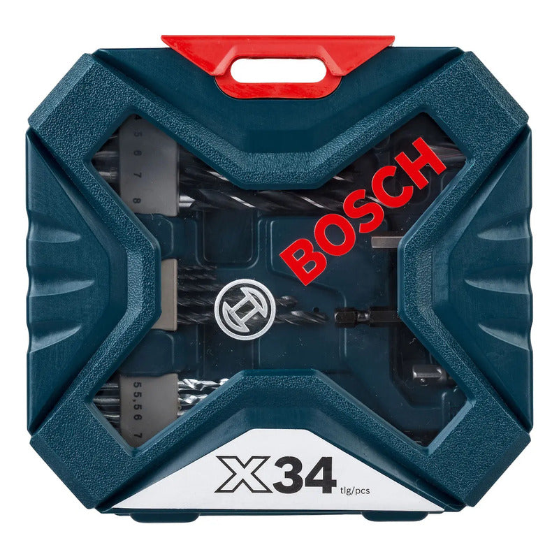 Maletin X-line Bosch 34 Unidades Brocas Y Puntas