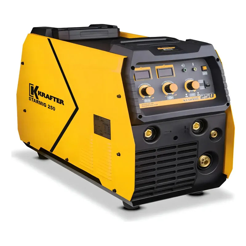 Soldadora Krafter Starmig 250 Inverter Mig Dual Mma 220a Col Amarillo