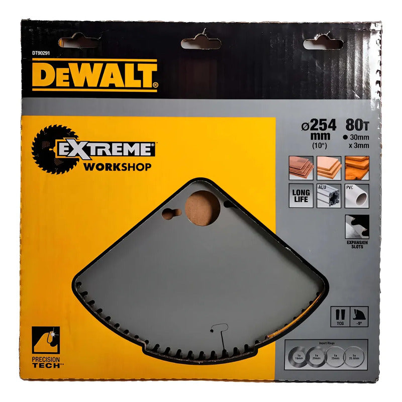 Disco De Sierra Extreme Workshop 10'' 80d Dewalt Dt90291-qz Gris Claro