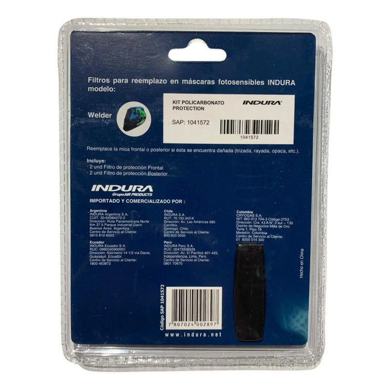 Kit Micas Protectoras Indura Para Máscara Welder Agua Micas Para Máscara Welder