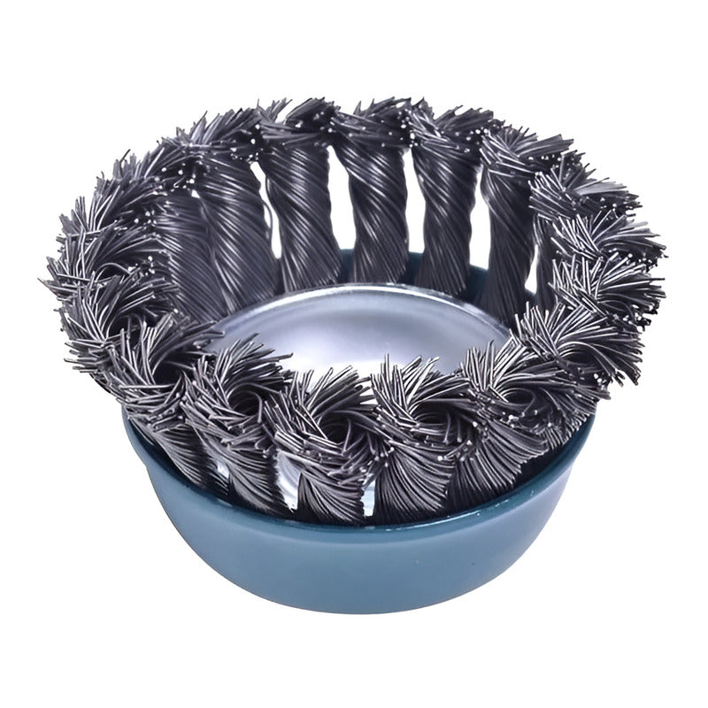 Cepillo De Acero Tipo Copa Trenzada 75 X M 14 D-24131- Makita Color Blue Azul