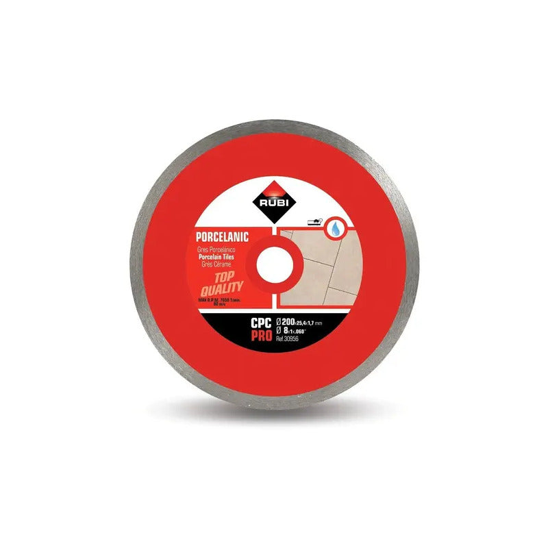 Disco De Diamante Rubi Pro Continuo Para Gres Porcelánico 200 Mm