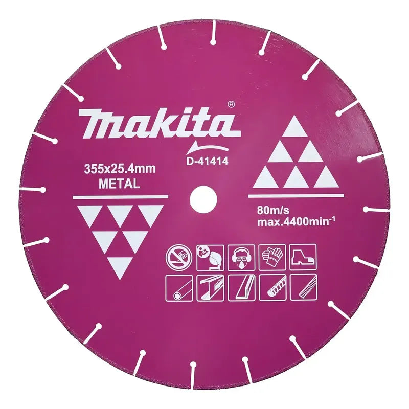 Disco Diamantado 14 (355mm X 25.4mm) Corte Metal Makita Colo Azul Turquesa
