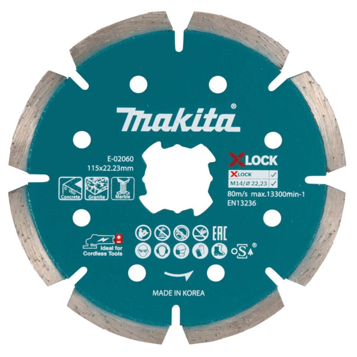 Disco Diamantado Segmentado 115mm X-lock Makita E-02060