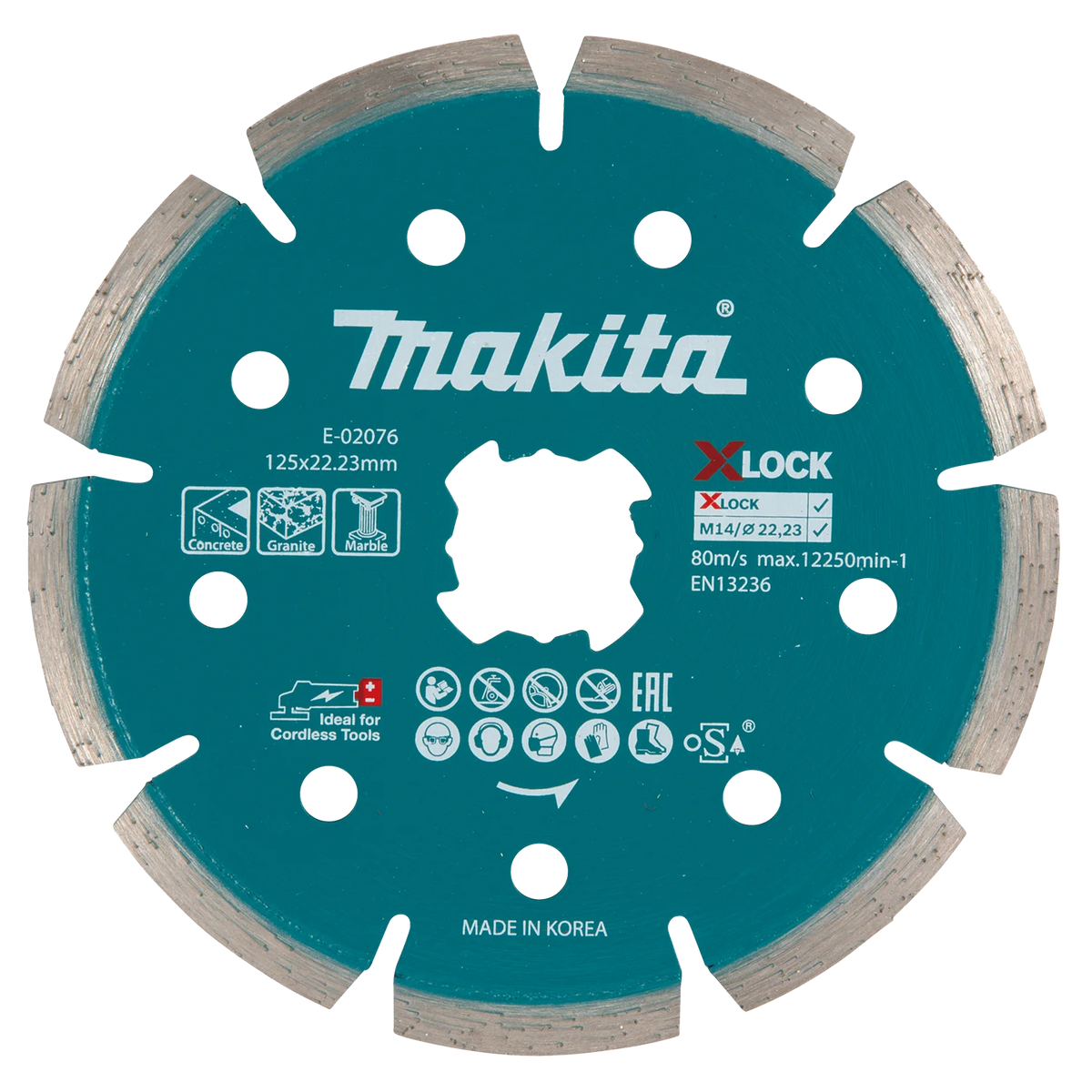 Disco Diamantado Segmentado 125mm X-lock Makita E-02076